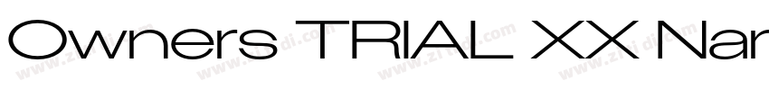 Owners TRIAL XX Narr字体转换